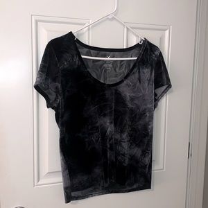 American Eagle, Velvet Tie Dye Crop Top